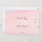 [パーソナライズされた]ピンクの金ゴールド花嫁プロポーザル写真 シーズンカード (裏面)