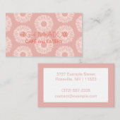 パーソナライズされた「ピーチ開花」（アメリカ） 名刺 (正面/裏面)