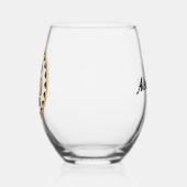 パーソナライズされた ファブ・ブー・ラウス ハロウィンパーティーデザイン ステムなしワイングラス (左)