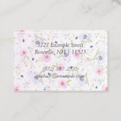 パーソナライズされた「フローラ開花」(英国/ユーロ) 名刺 (裏面)