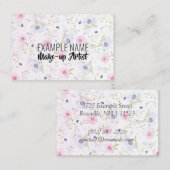 パーソナライズされた「フローラ開花」(英国/ユーロ) 名刺 (正面/裏面)