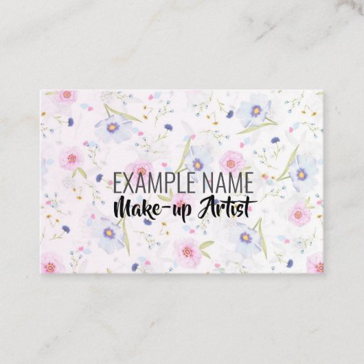 パーソナライズされた「フローラ開花」(英国/ユーロ) 名刺 (正面)