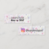 パーソナライズされた「フローラ開花」Instagram スキニー名刺 (正面/裏面)