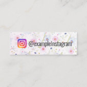 パーソナライズされた「フローラ開花」Instagram スキニー名刺 (裏面)