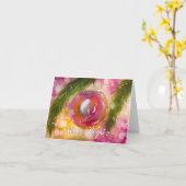 パーソナライズされた&ブメリーライトホリデーオーナメント カード (黄色い花)