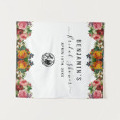 パーソナライズされた ブライダルシャワーの写真撮影用 装飾 タペストリー (正面(横))