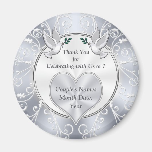 パーソナライズされた、ブライダルシャワーはBULKまたは1買を好む マグネット (正面)