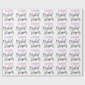 パーソナライズされた ブライダルシャワー ラッピングペーパー (フラット)