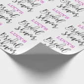 パーソナライズされた ブライダルシャワー ラッピングペーパー (角)