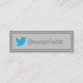 パーソナライズされた「ブリック・ハウジング」 Twitter スキニー名刺 (裏面)
