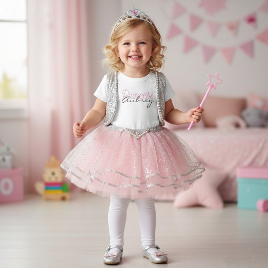 パーソナライズされた「プリンセス」 ベビーTシャツ