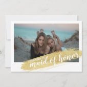 [パーソナライズされた]メイド・オブ・オーナー（花嫁付き添い人）提案フォトカード 招待状 (正面)
