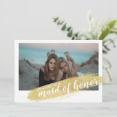 [パーソナライズされた]メイド・オブ・オーナー（花嫁付き添い人）提案フォトカード 招待状 (スタンド正面)