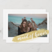 [パーソナライズされた]メイド・オブ・オーナー（花嫁付き添い人）提案フォトカード 招待状 (正面/裏面)