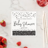 「パーソナライズされた」モノクロのベビーシャワー スタンダードカクテルナプキン (インサイチュ)