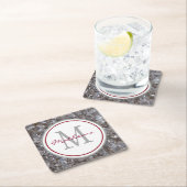 パーソナライズされた&モノグラムの スクエアペーパーコースター (インサイチュ)