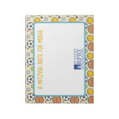 パーソナライズされた(ユダヤ教の)バル・ミツバーノート – スポーツ ノートパッド (回転)