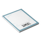 パーソナライズされた（ユダヤ教の）バル・ミツバー注記 ノートパッド (アングル)