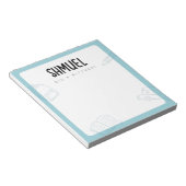 パーソナライズされた（ユダヤ教の）バル・ミツバー注記 ノートパッド (アングル)