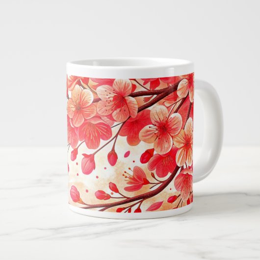 パーソナライズされた-ユニーク誕生日用ギフトアイディア ジャンボコーヒーマグカップ (正面右)