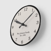 パーソナライズされた ラウンド壁時計 (傾斜)