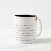 パーソナライズされた・ラブレター手書き脚本 ツートーンマグカップ (正面右)