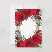 [パーソナライズされた]レッドローズ結婚式招待状 招待状 (裏面)