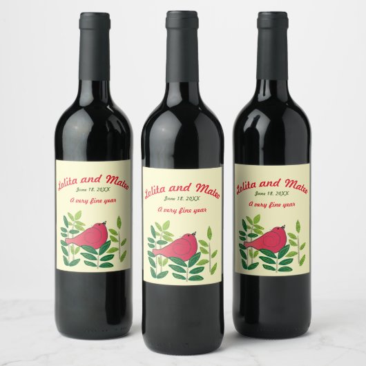 パーソナライズされた ワインラベル (ボトル)