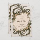 [パーソナライズされた]ヴィンエレガントテージ結婚式招待状 招待状 (正面/裏面)