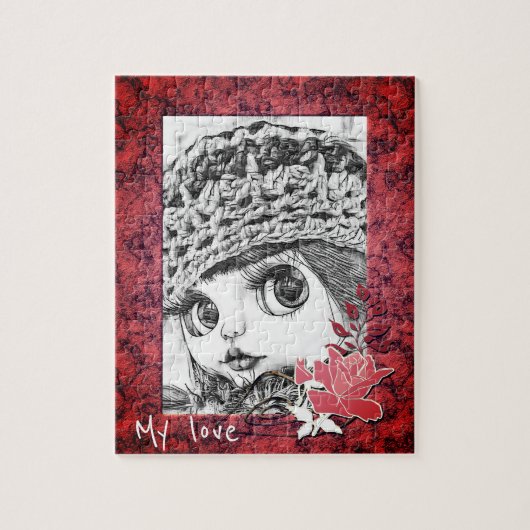 パーソナライズされた,ヴィンテージフォトフレームのジグソーパズル ジグソーパズル (縦)