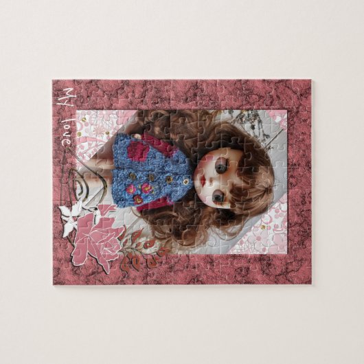 パーソナライズされた,ヴィンテージフォトフレーム ジグソーパズル (横)