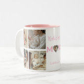 パーソナライズされた「世界のマ最高のマ」写真マグ ツートーンマグカップ (正面左)