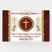 パーソナライズされた、任意の大事な行事の教会バナー 横断幕 (横)