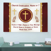 パーソナライズされた、任意の大事な行事の教会バナー 横断幕 (トレードショー)