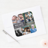 パーソナライズされた,写真コラージュ,家族懇親会 スクエアシール (封筒)