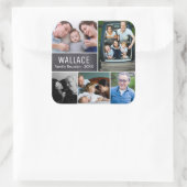 パーソナライズされた,写真コラージュ,家族懇親会 スクエアシール (バッグ)