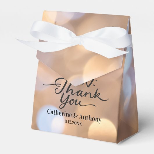 パーソナライズされた《写真》ぼけ味結婚の感謝 フェイバーボックス (正面サイド)