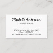 パーソナライズされた 名刺 (裏面)