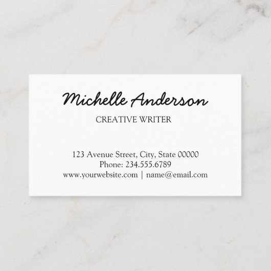 パーソナライズされた 名刺 (裏面)