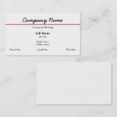 パーソナライズされた 名刺 (正面/裏面)