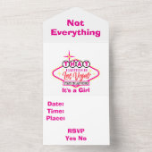 パーソナライズされた「女の子が生まれたよ!」ラスベガス オールインワン招待状 (内側)