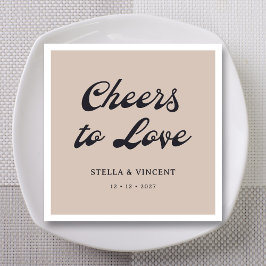 パーソナライズされた「愛する応援クラシック」の結婚 スタンダードカクテルナプキン