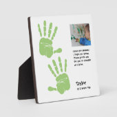 パーソナライズされた，手書き，子供の写真，名前 – MOM フォトプラーク (正面)