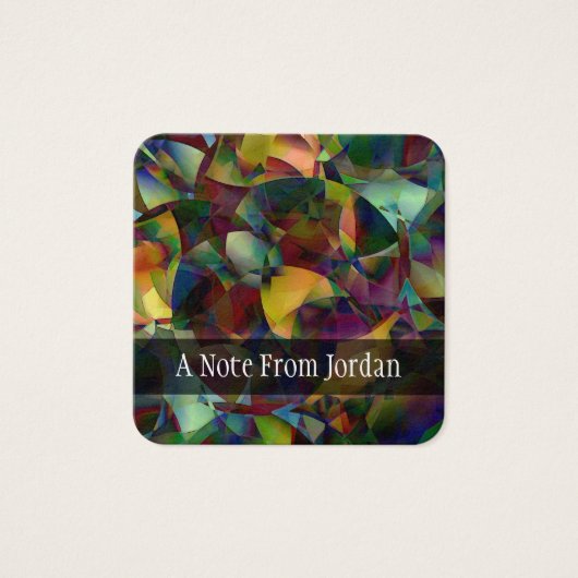 パーソナライズされた、抽象芸術カラフルデジタルアートノート (正面)