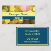 パーソナライズされた「明るい光」(アメリカ) 名刺 (正面/裏面)