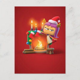 パーソナライズされた《星座》乙女座用クリスマスハガキ ポストカード