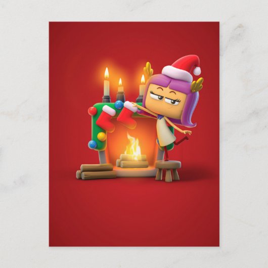 パーソナライズされた《星座》乙女座用クリスマスハガキ ポストカード (正面)