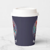 パーソナライズされた《星座》乙女座〔占星術の〕十二宮図標識紙カップ 紙コップ (左)