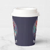 パーソナライズされた《星座》乙女座〔占星術の〕十二宮図標識紙カップ 紙コップ (右)