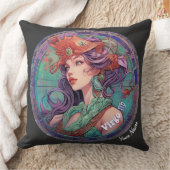 パーソナライズされた《星座》乙女座〔占星術の〕十二宮図 クッション (ブランケット)